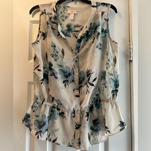 Loft cinched waist tank top